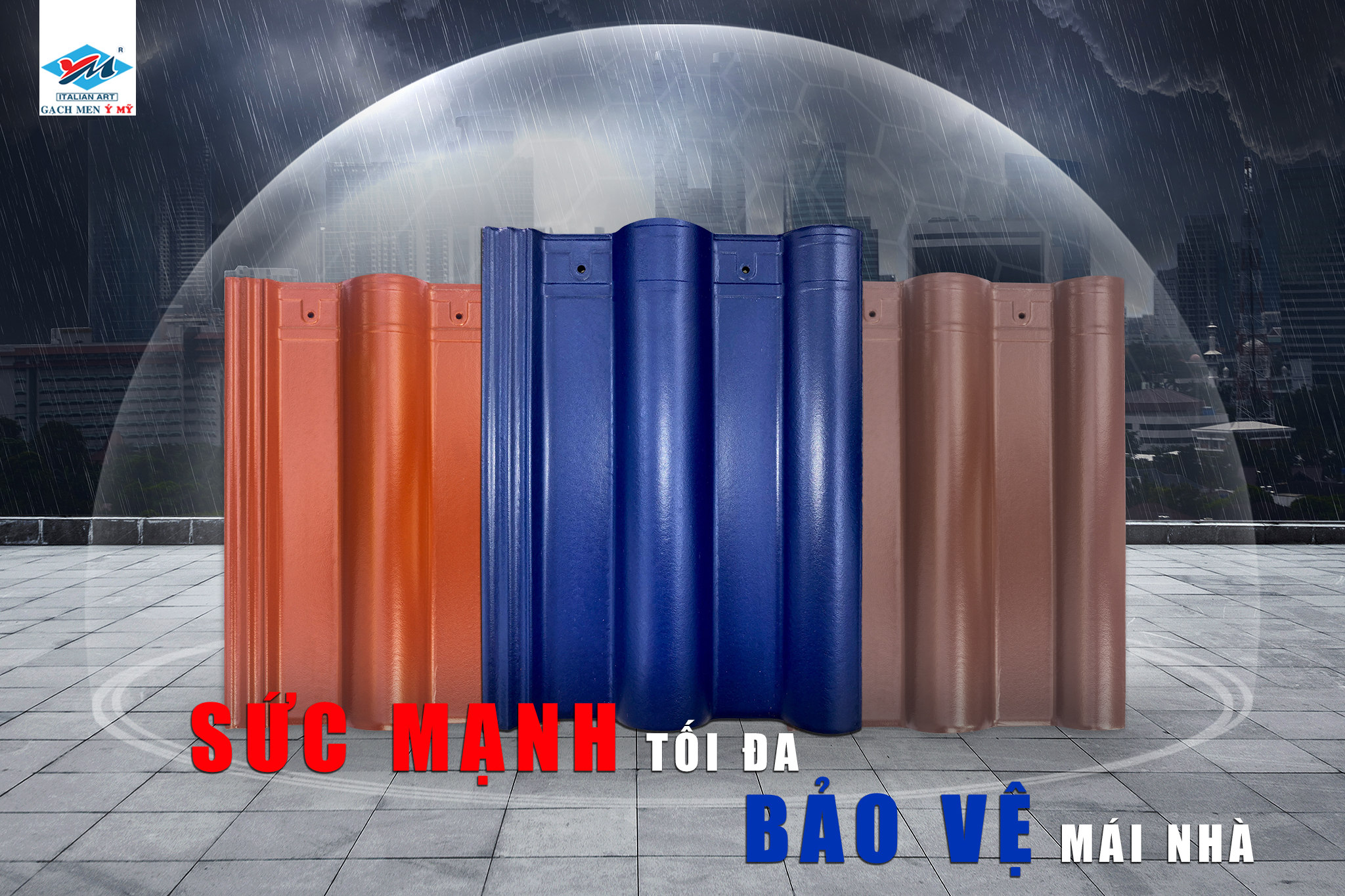 Ngói tráng men Ý MỸ Sức mạnh tối đa bảo vệ mái nhà Ngói tráng men Ý MỸ Sức mạnh tối đa bảo vệ mái nhà