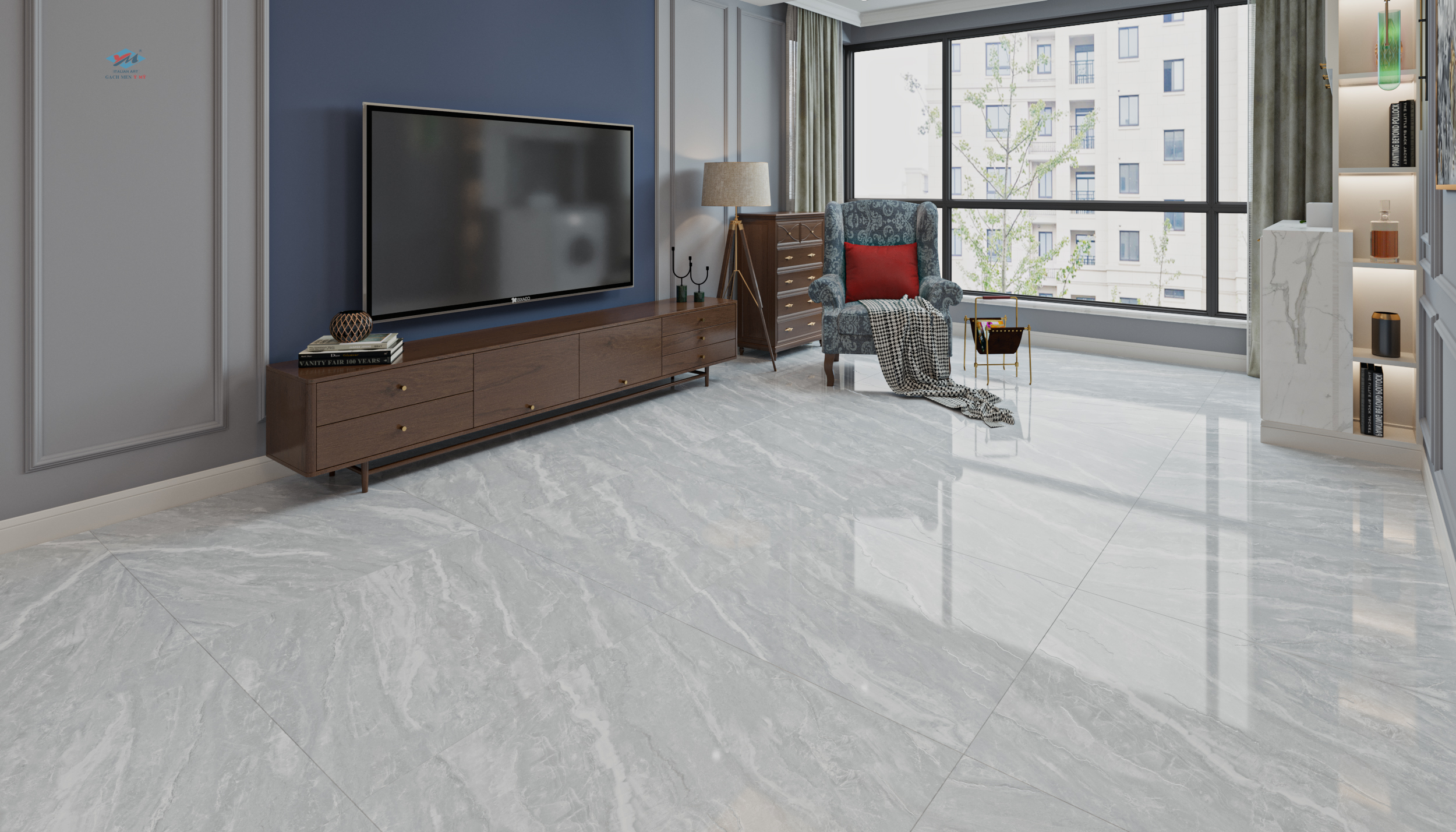 Gạch lát nền Ý MỸ 80x80 Carving Effect phong cách Retro Gạch lát nền Ý MỸ 80x80 Carving Effect phong cách Retro