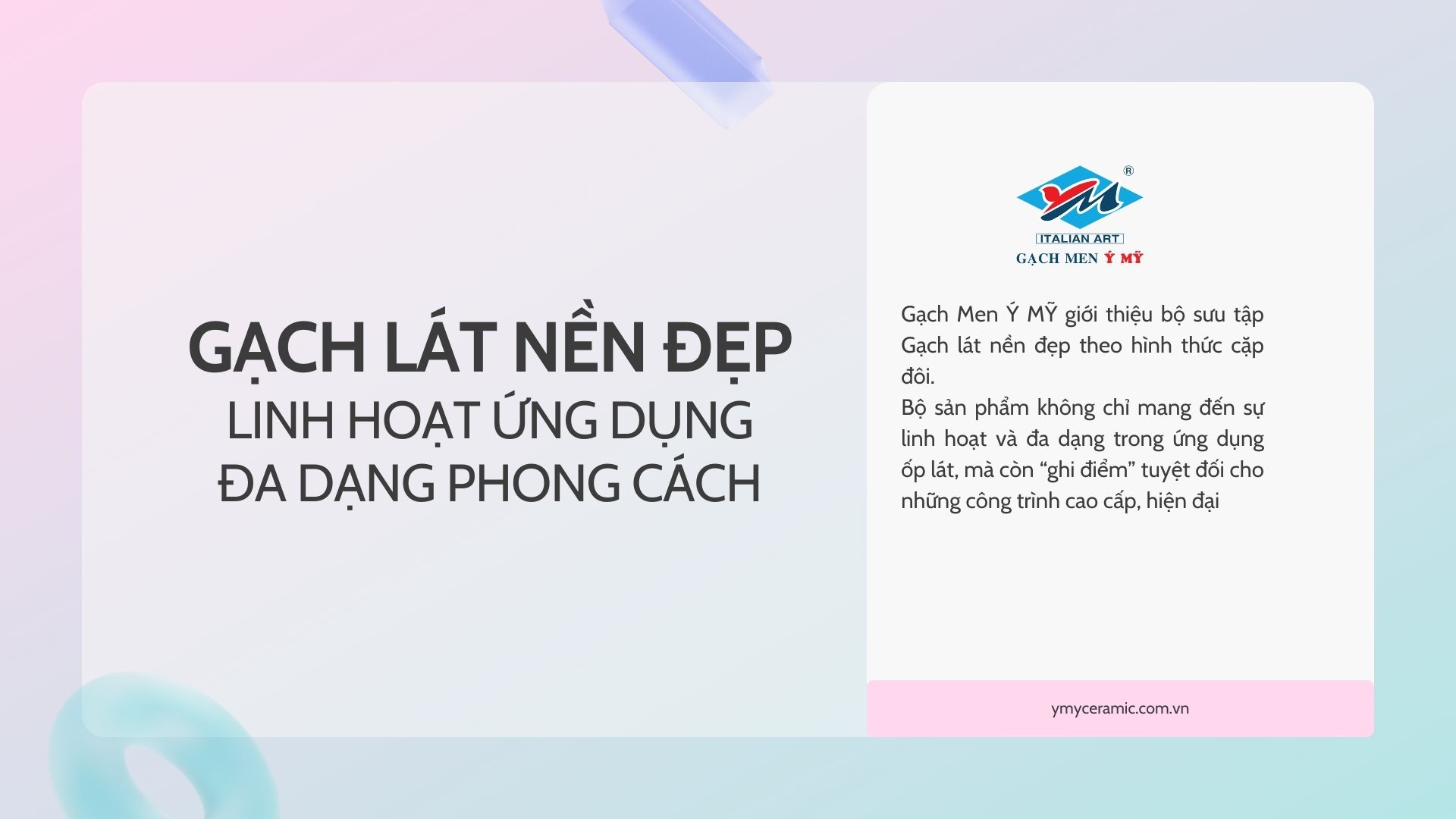 Gạch lát nền đẹp theo hình thức cặp đôi