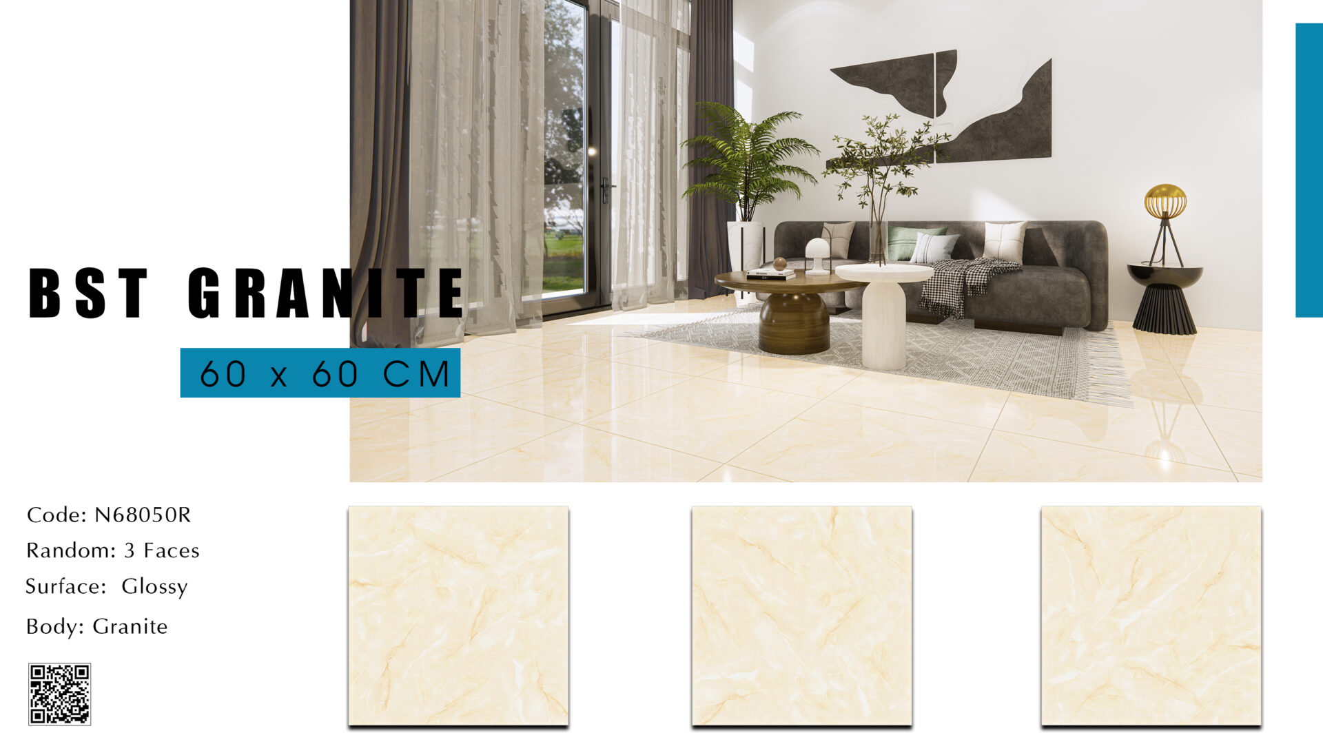 Gạch lát nền màu sáng có thể tạo cảm giác không gian rộng rãi