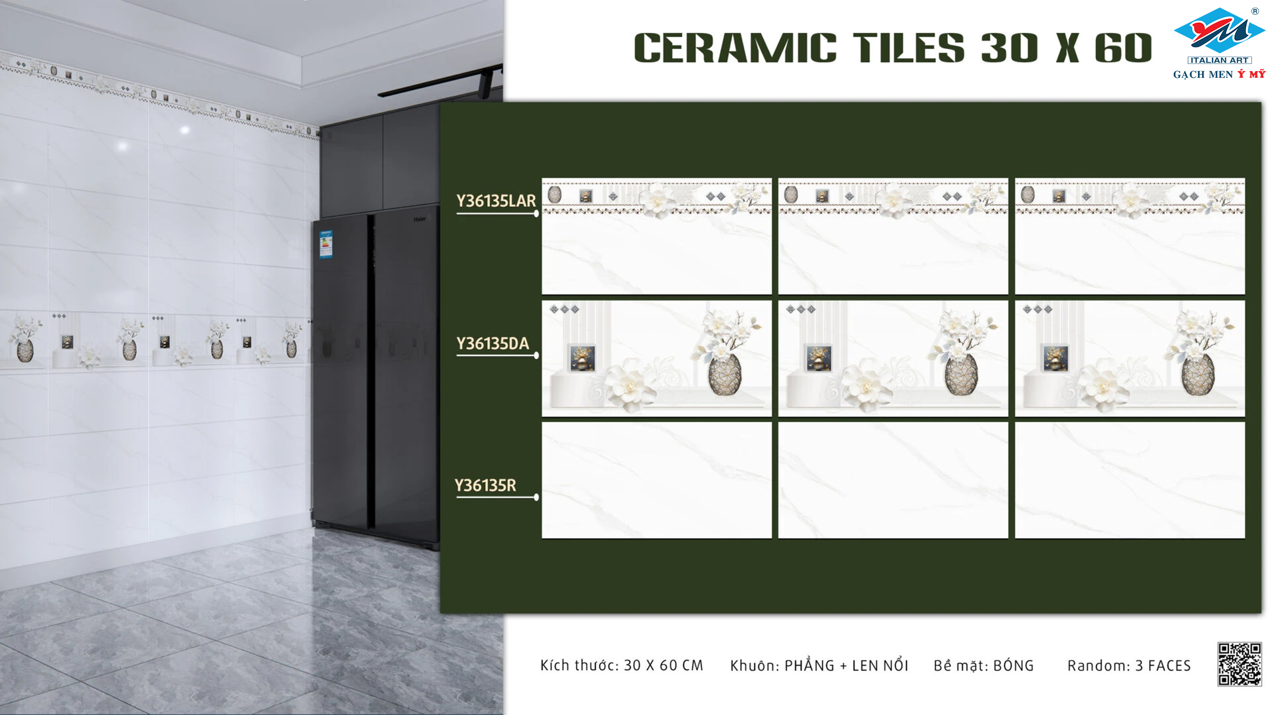 GẠCH ỐP TƯỜNG ĐẸP 30X60