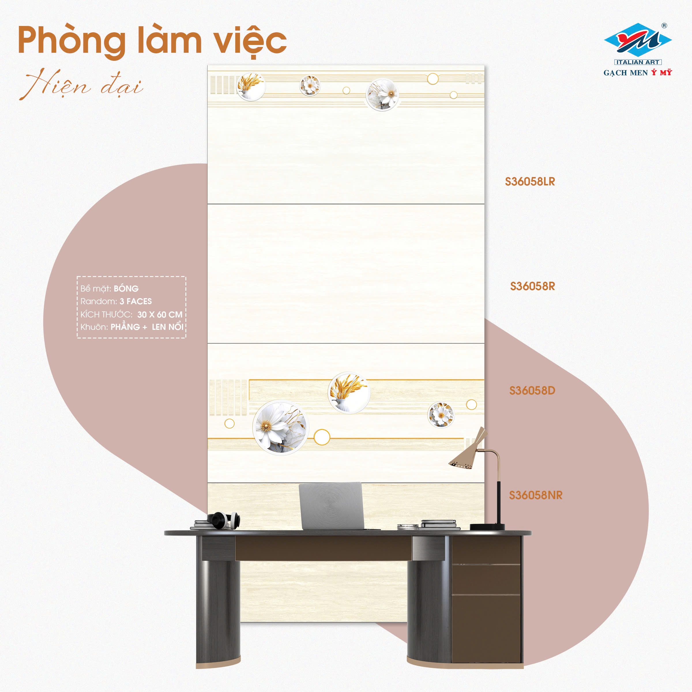 gạch ốp tường đẹp 30x60