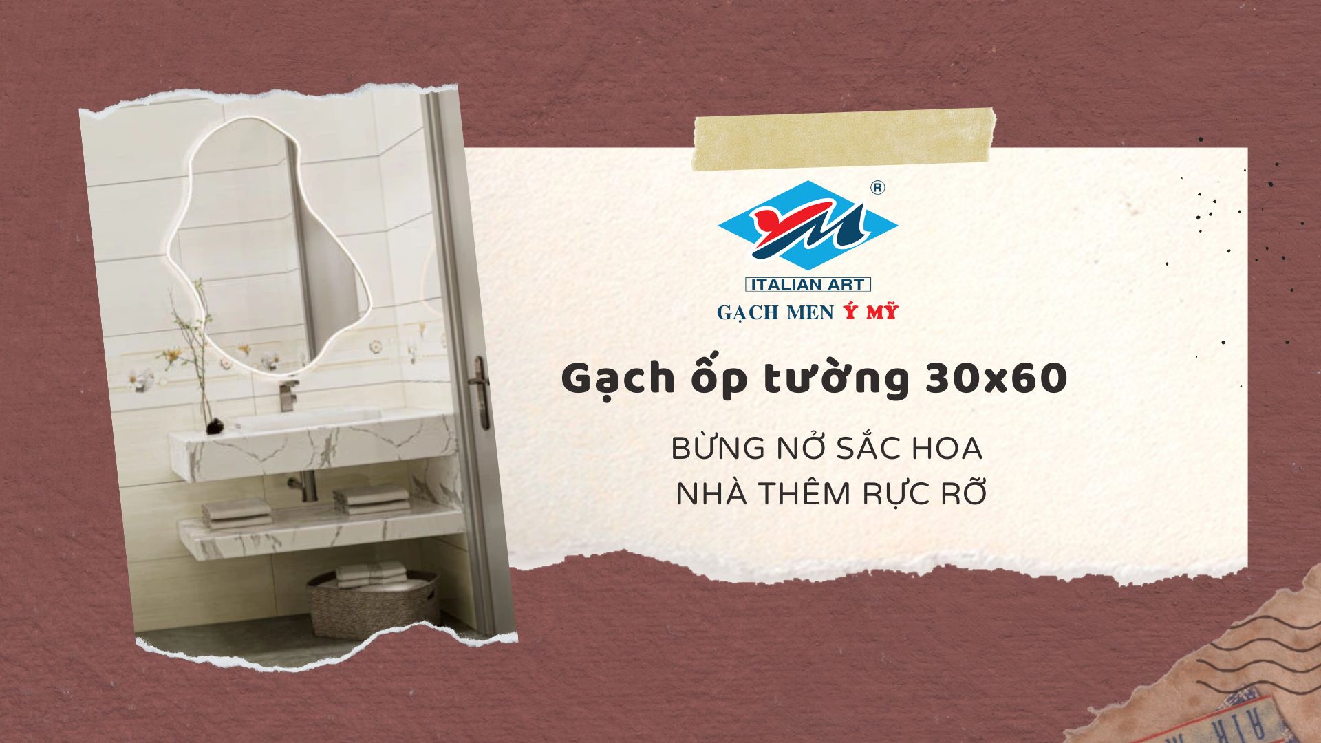 GẠCH ỐP TƯỜNG ĐẸP 30X60