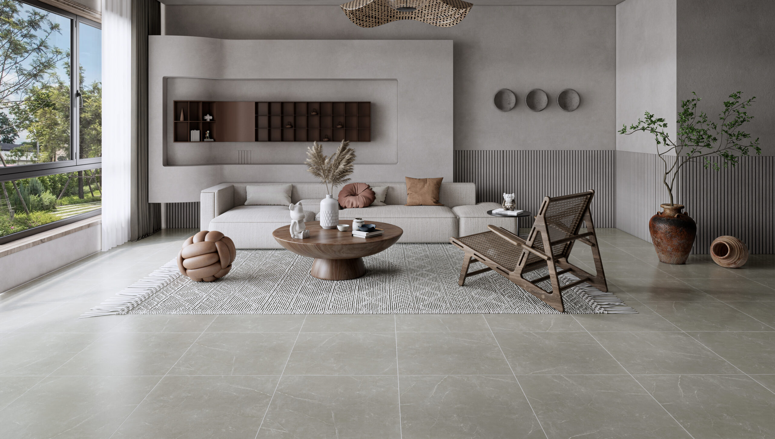 P65112R-Gạch vuông lát nền phòng khách